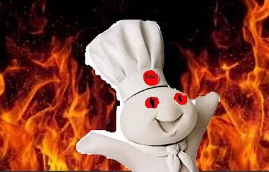 The Doughboy with fire